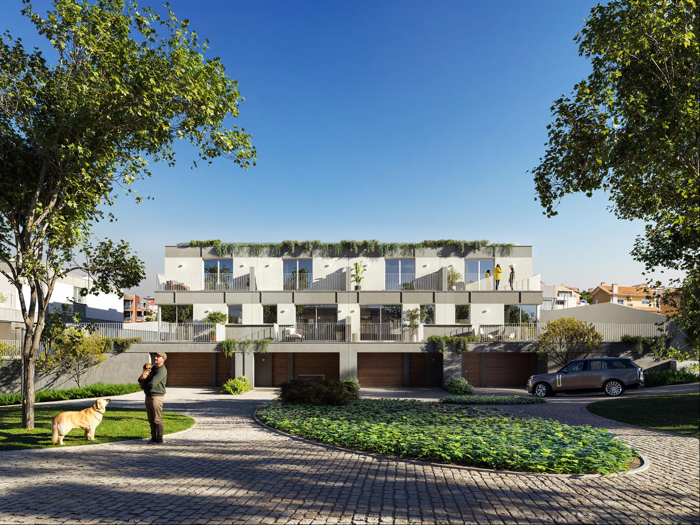 Render realista do tipo de moradia Geminadas do Splendouro Village