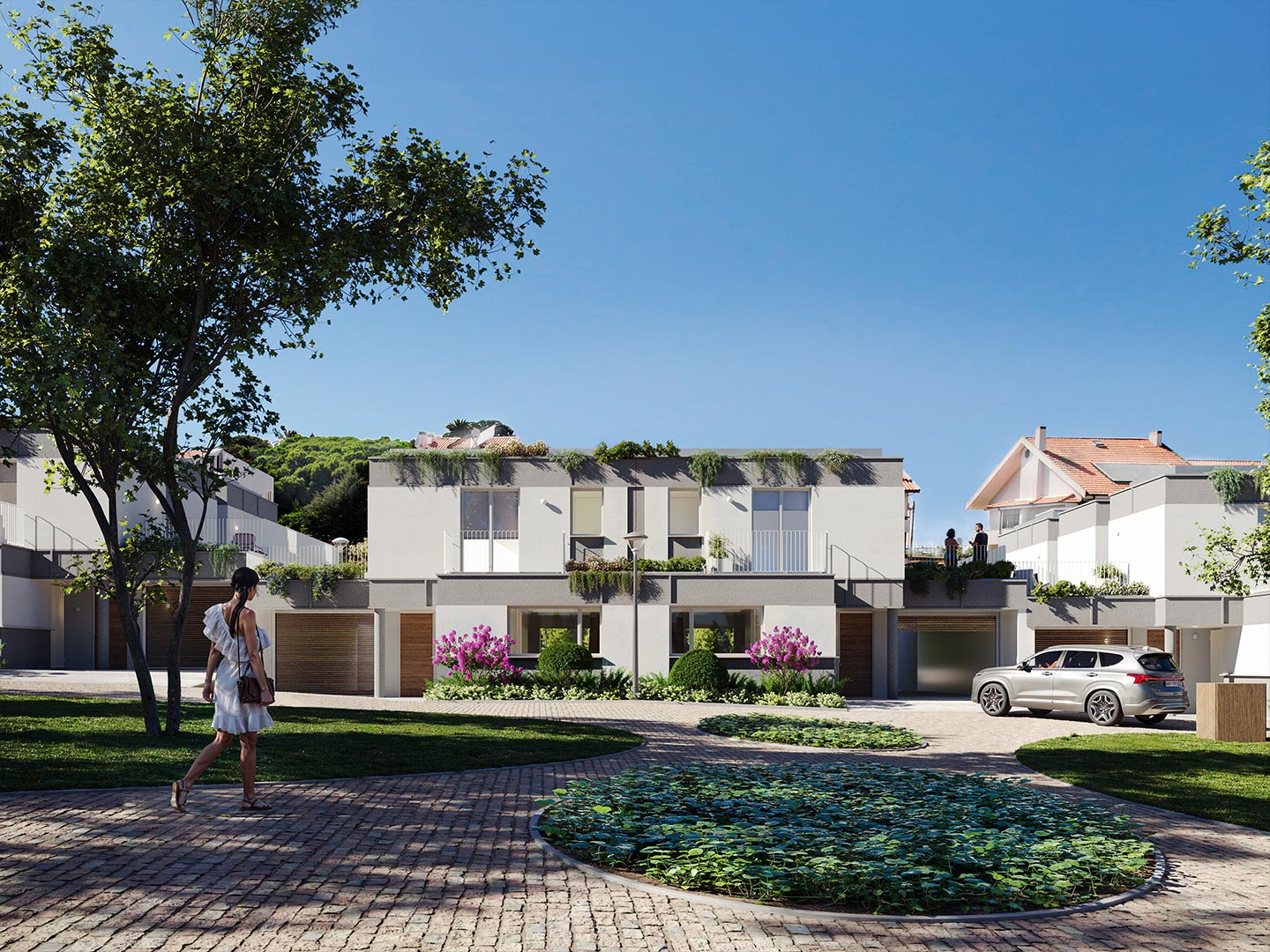 Render realista do tipo de moradia Geminadas do Splendouro Village